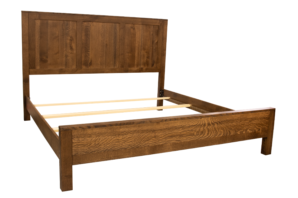 Rustic Quartersawn White Oak King Bed Redekers