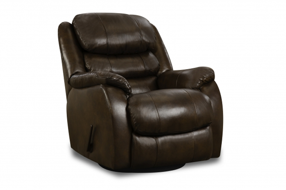 Homestretch Leather Swivel Glider Recliner