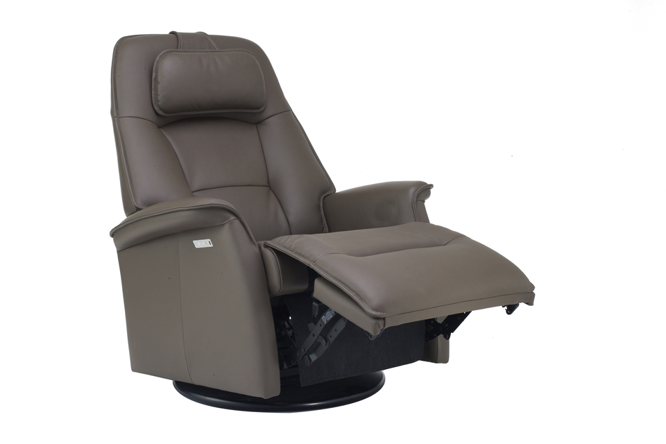 Fjords Leather Swivel Power Recliner