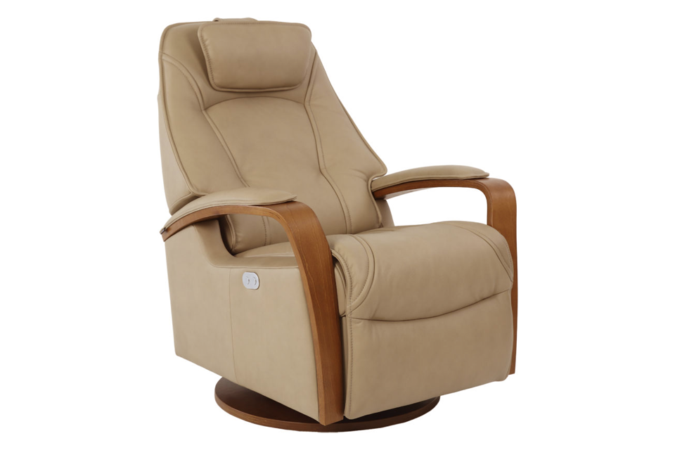 Fjords Leather Swivel Recliner