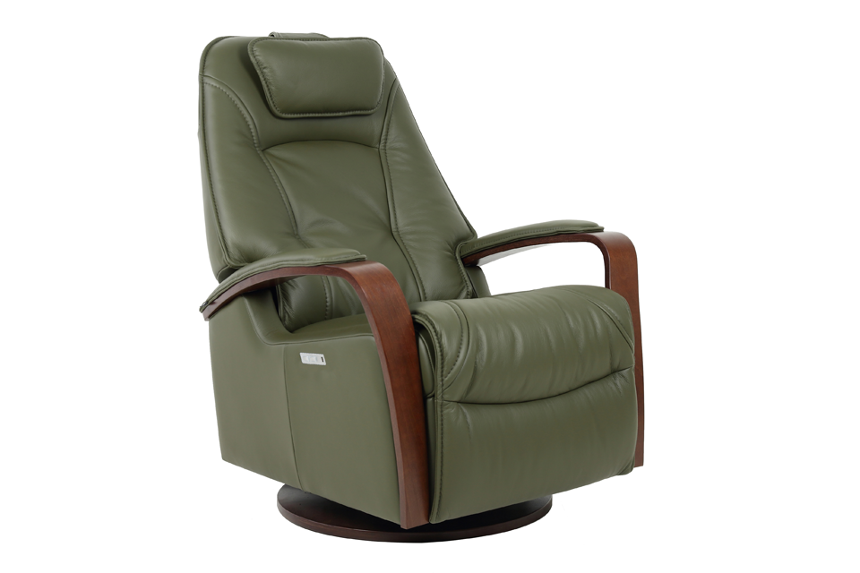 Fjords Leather Swivel Power Recliner