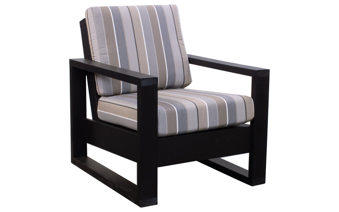 Outdoor Cushioned Chair - Black & Milano