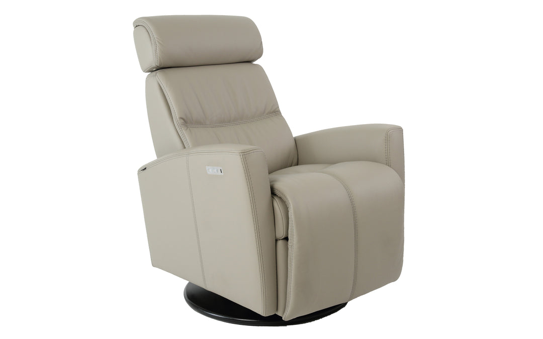 Fjords Leather Power Swivel Recliner