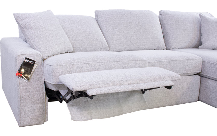 Decor-Rest Upholstered Power Reclining Sofa Chaise