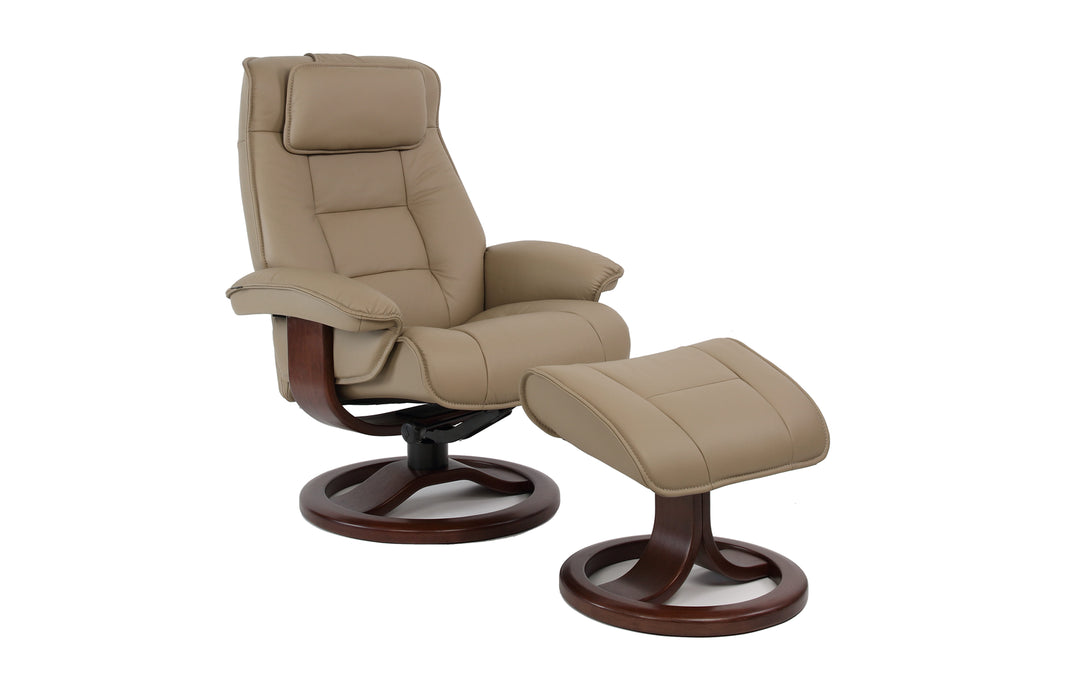 Fjords Leather Recliner & Ottoman