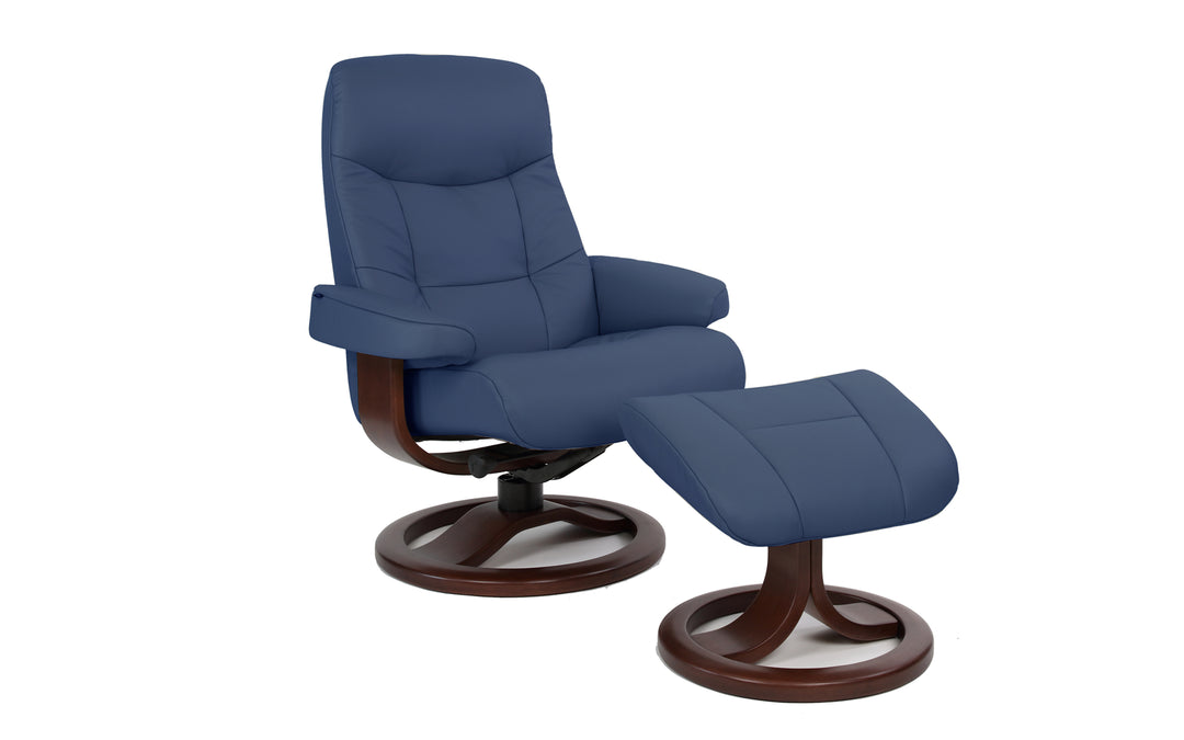 Fjords Leather Recliner & Ottoman