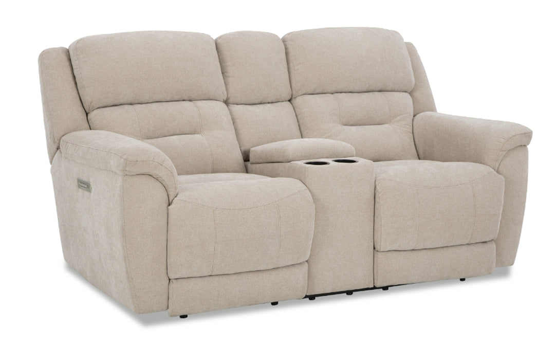 Homestretch Upholstered Power Reclining Loveseat
