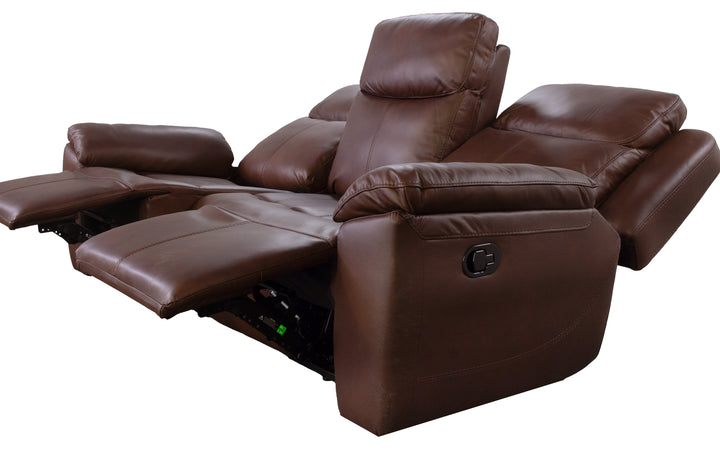 Kuka Leather Manual Reclining Sofa