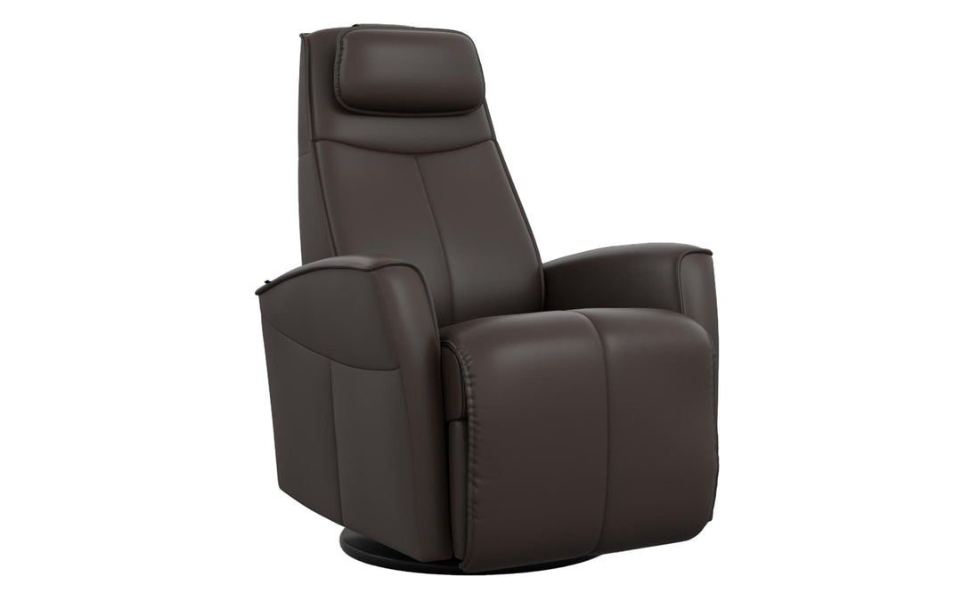 Fjords Leather Swivel Power Recliner