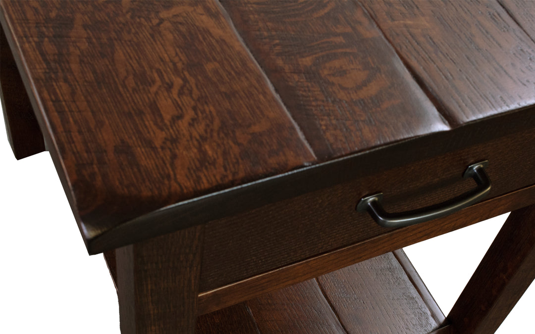 Rustic Quartersawn White Oak End Table