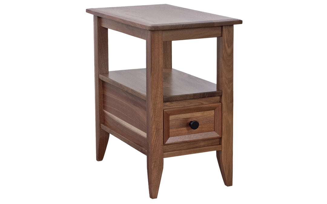 Rustic Walnut End Table