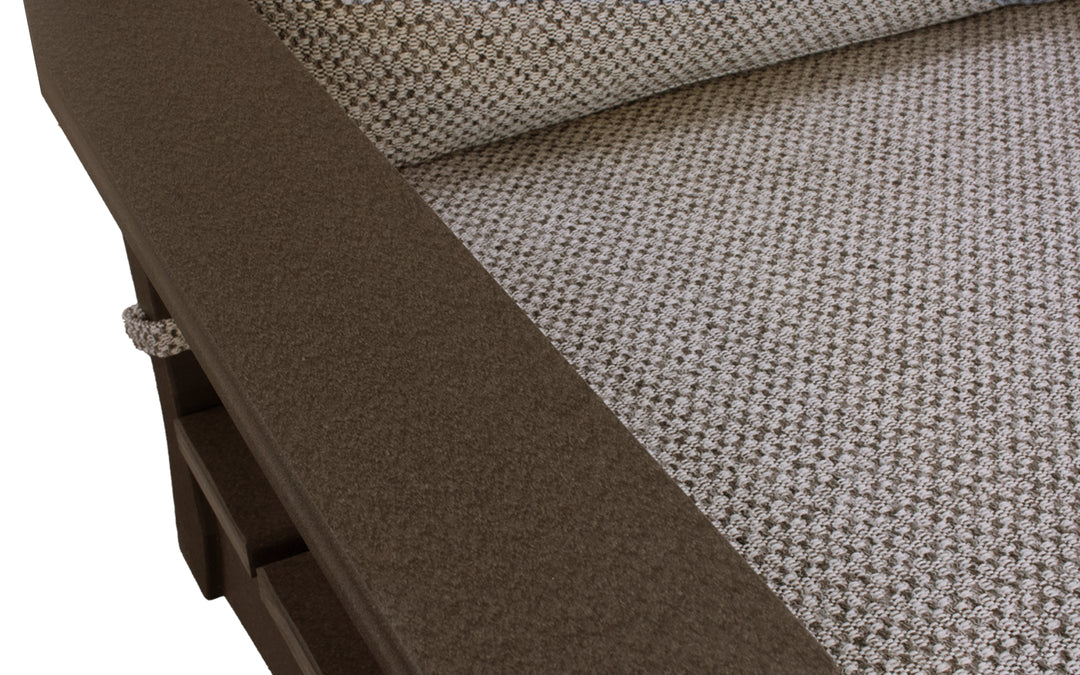 Outdoor Cushioned Swivel Chair - Coffee & Granite