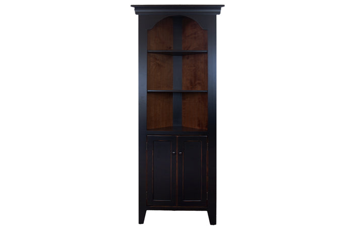 Pine Two Tone Corner Hutch