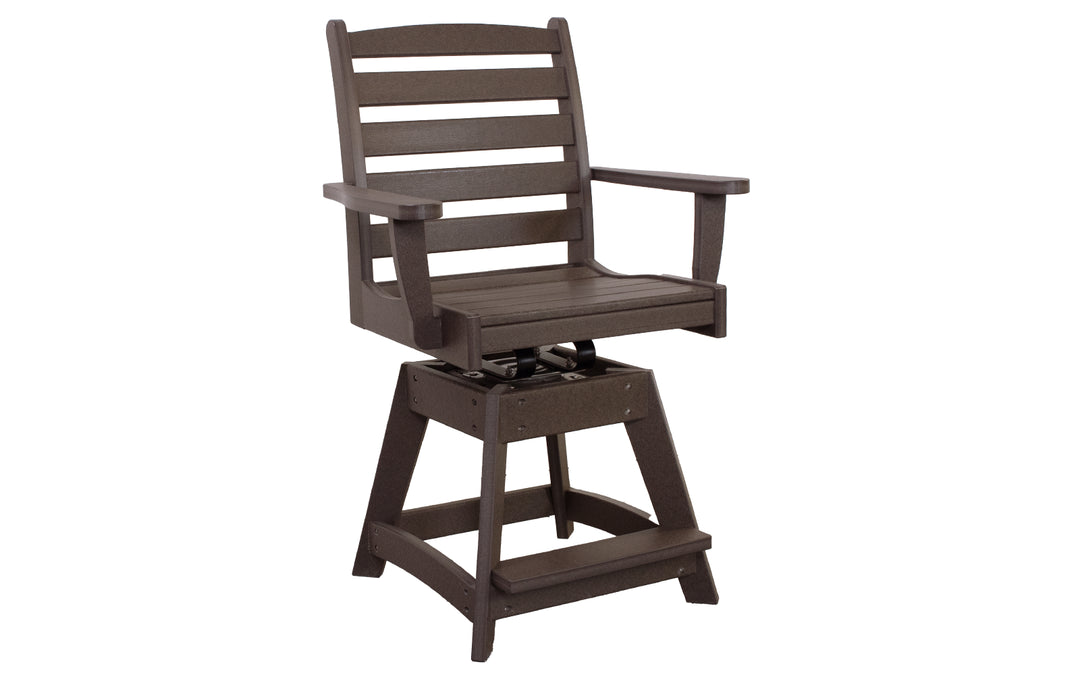Outdoor Swivel Rocking Counter Stool - Coffee