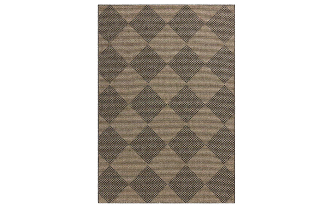 Loloi Providence Collection Graphite & Sand 7.6 Round Indoor/Outdoor Area Rug