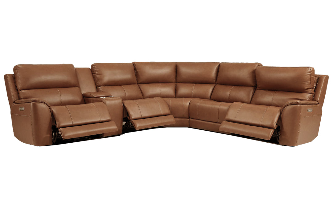 InMotion Leather Power Reclining Sectional
