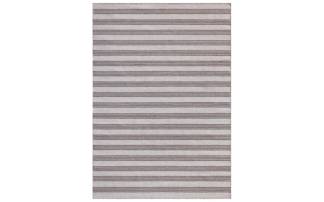 Magnolia Home x Loloi Charlie Collection Silver & Bark 7.9 x 9.9 Indoor/Outdoor Rug