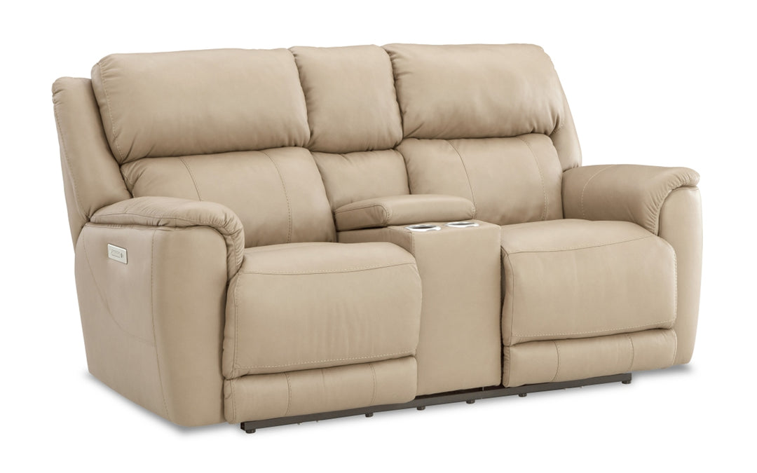 Homestretch Leather Loveseat Console