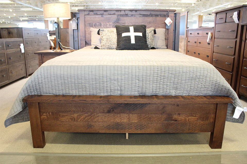Rustic Quartersawn White Oak Queen Bed