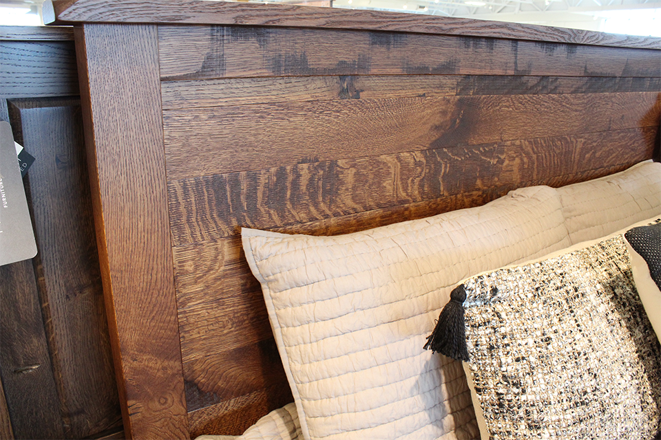 Rustic Quartersawn White Oak Queen Bed