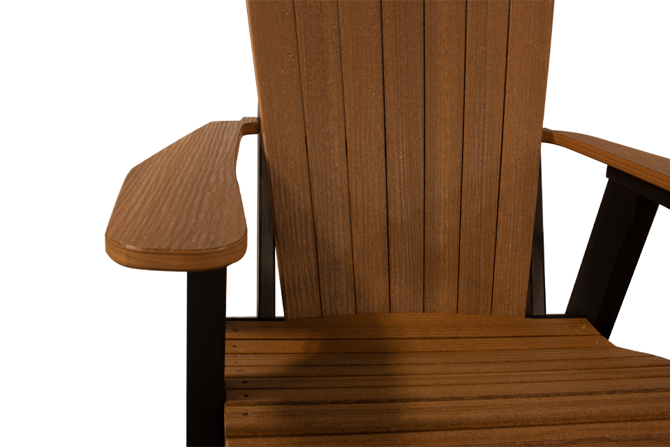 Outdoor Adirondack Glider Mahogany & Black
