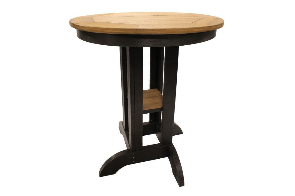 Outdoor Pub Table - Antique Mahogany & Black