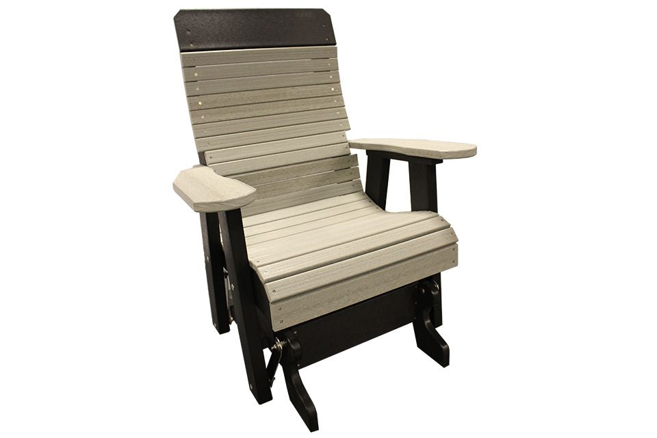 Outdoor Glider - Driftwood Gray & Black