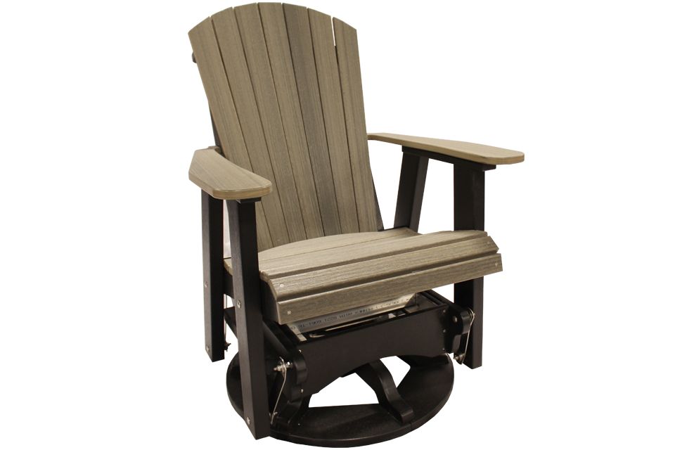 Outdoor Swivel Glider - Coastal Gray & Black