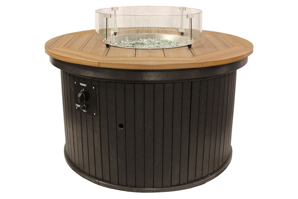Outdoor Firepit - Antique Mahogany & Black