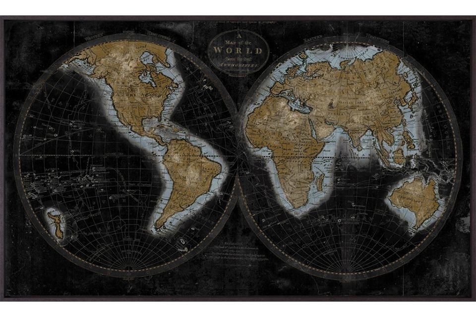 The World In Gold Canvas