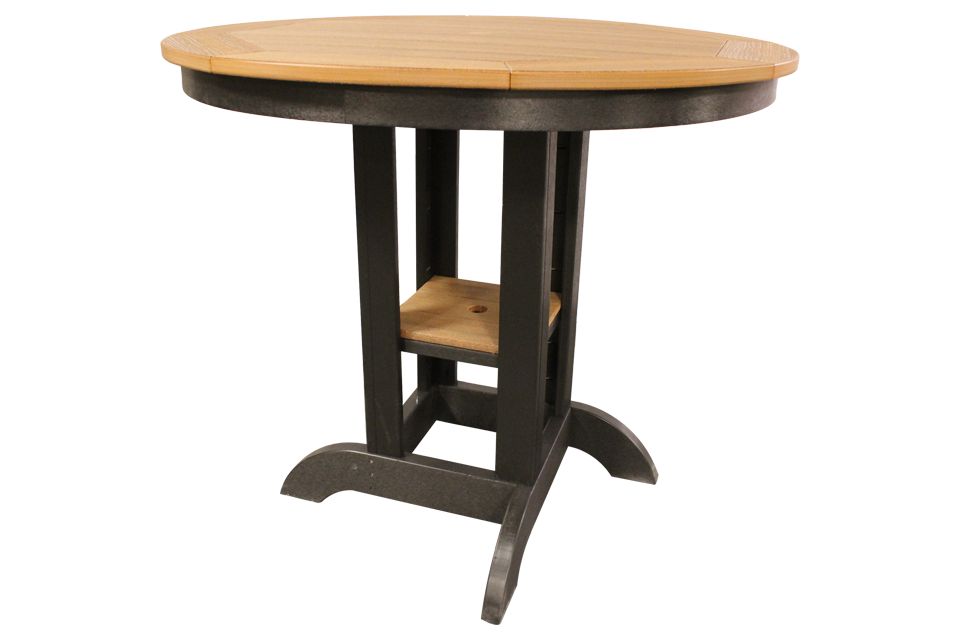 Outdoor Bar Table - Black & Antique Mahogany