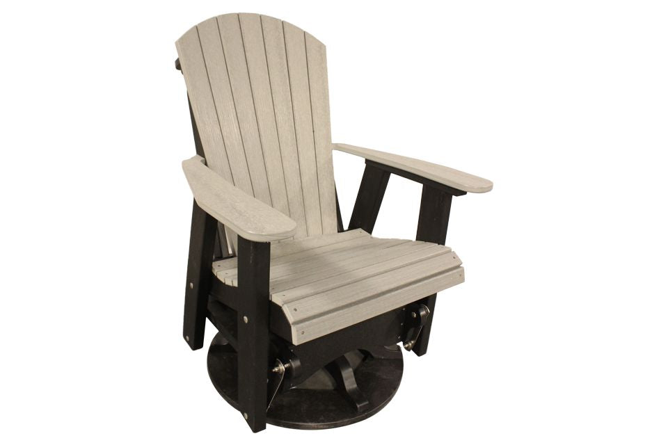 Outdoor Swivel Glider - Driftwood Gray & Black