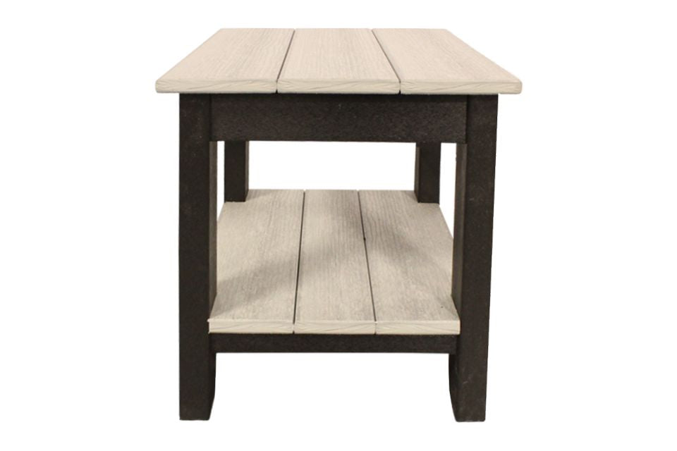 Outdoor End Table - Driftwood Gray & Black