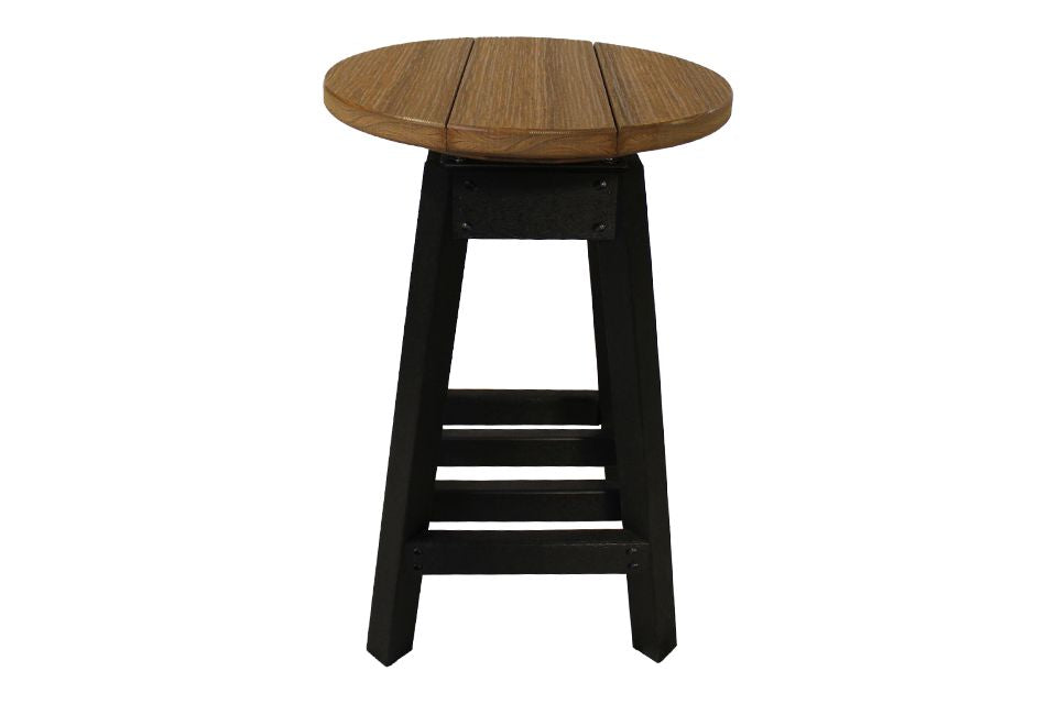Outdoor Counter-Height Stool - Black & Mahogany