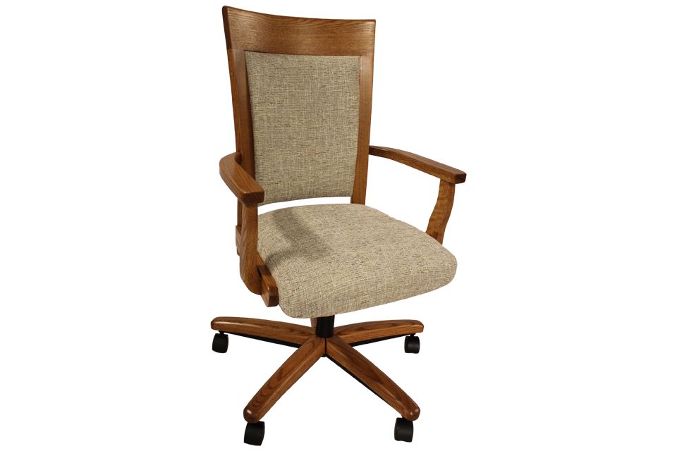 Oak Dining Chair On Wheels