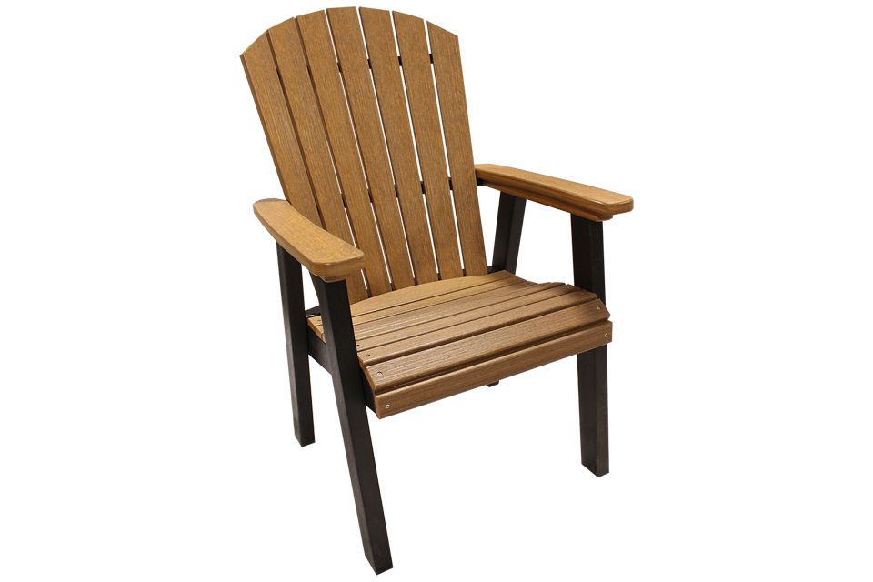 Outdoor Dining Chair - Antique Mahogany & Black