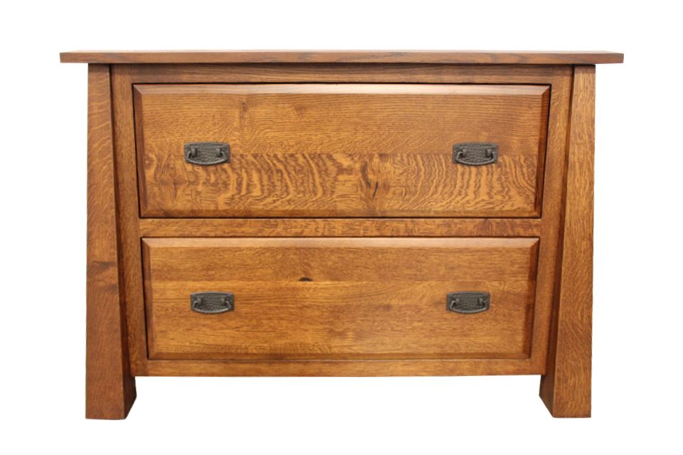 Rustic Quartersawn White Oak File Cabinet
