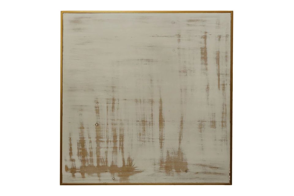 Hand-Painted Framed Abstract Print