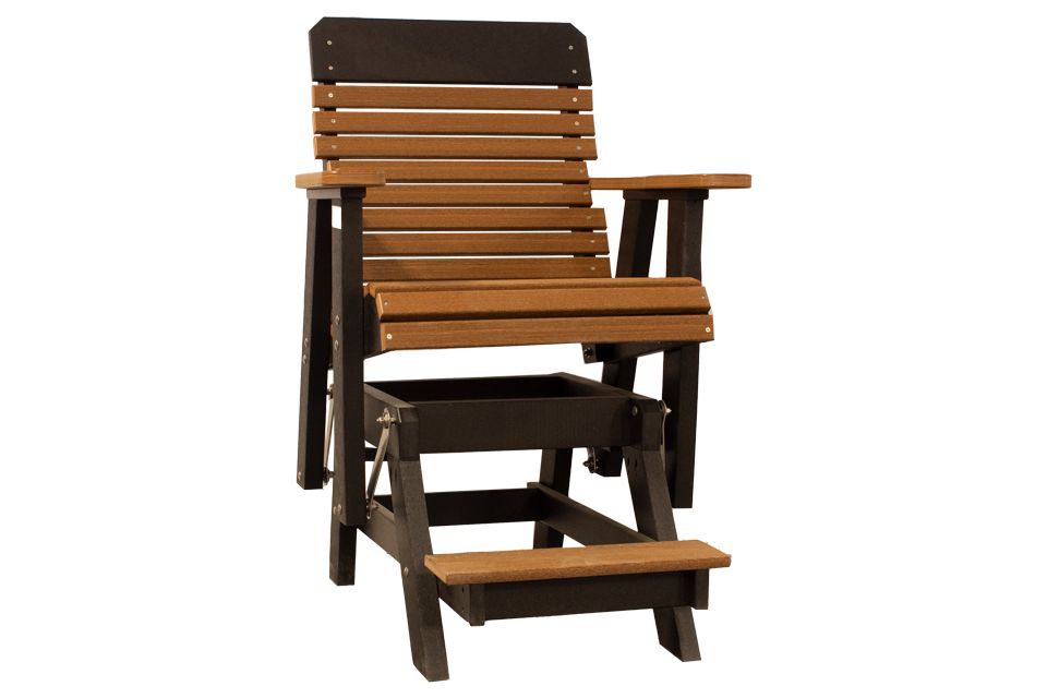 Outdoor Counter Glider - Mahogany & Black