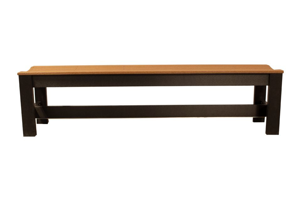 Outdoor Dining Bench - Mahogany & Black