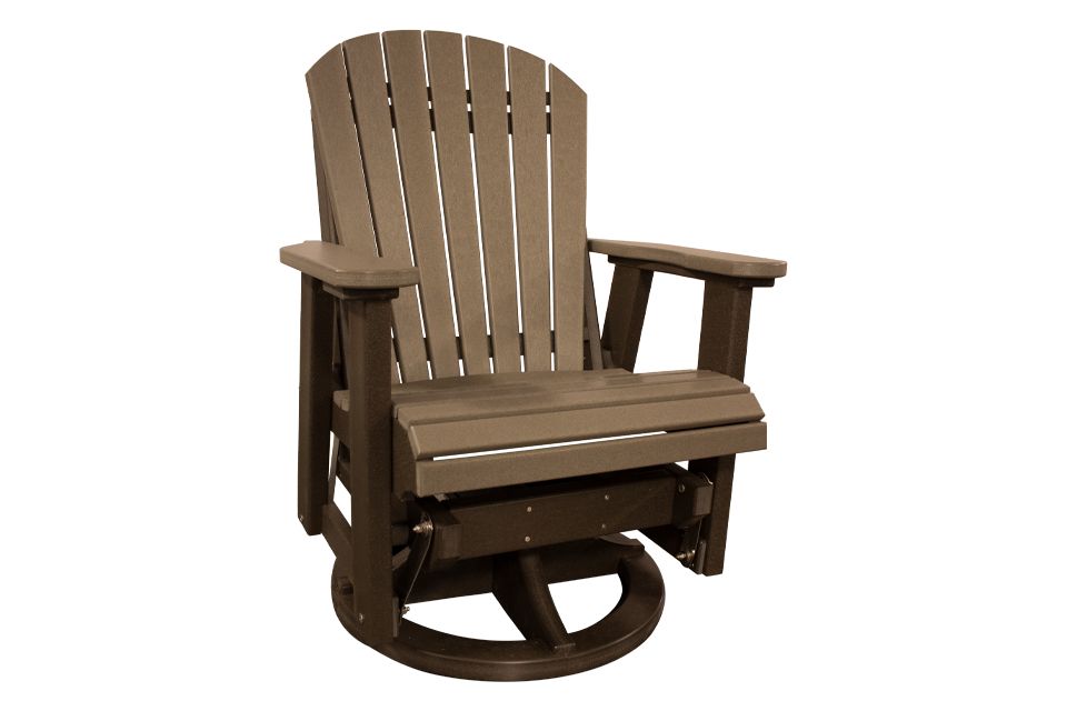 Outdoor Swivel Glider - Gray & Coffee