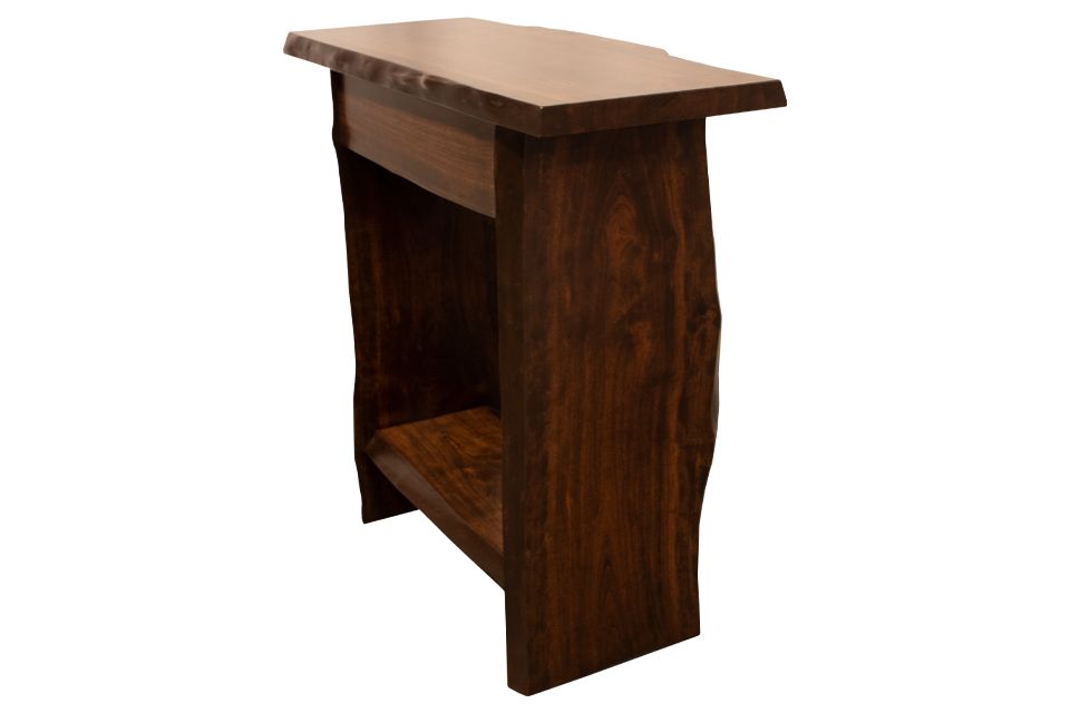 Cherry Live Edge Chairside Table