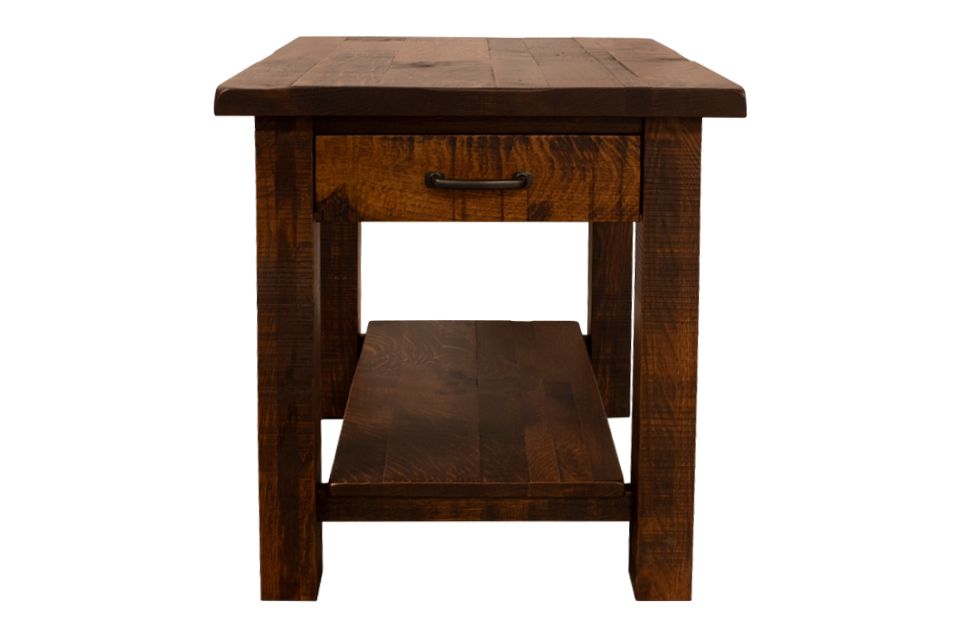 Rustic Quartersawn White Oak End Table