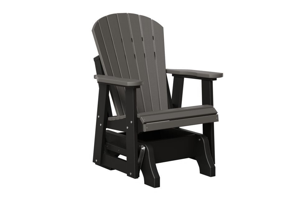 Outdoor Adirondack Glider - Charcoal & Black