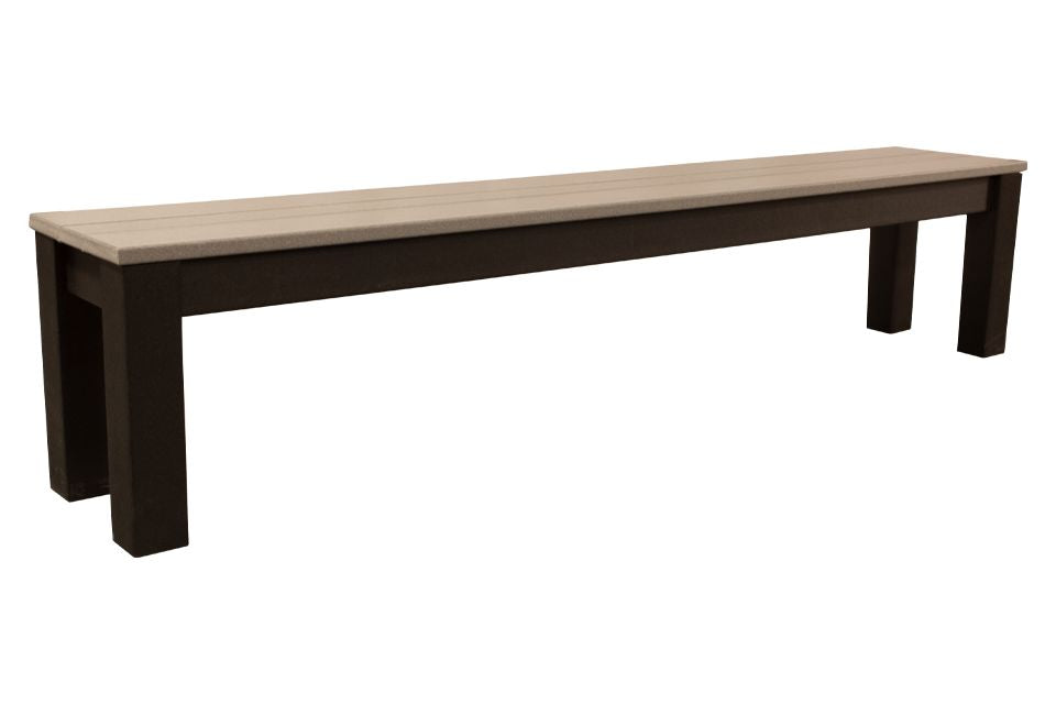 Outdoor Dining Bench - Charcoal & Black