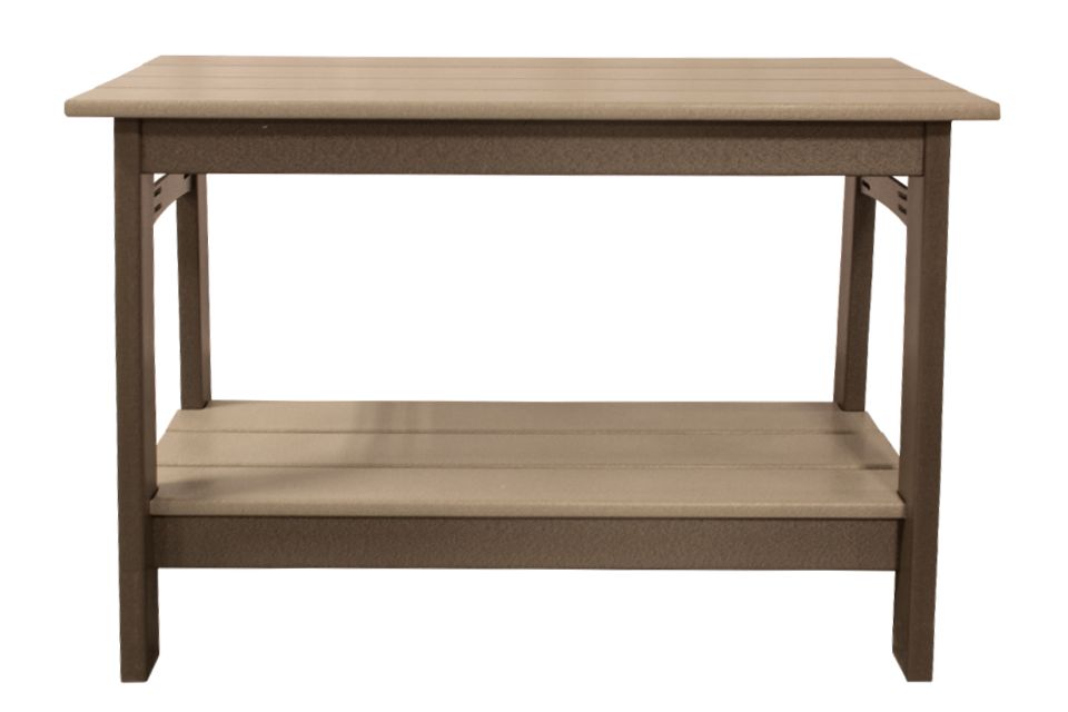 Outdoor Serving Table - Anchor Gray & Coffee