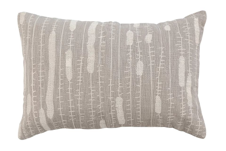 Embroidered Lumbar Pillow