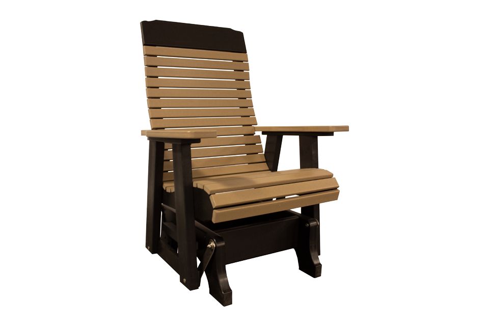 Outdoor Glider - Weatherwood & Black