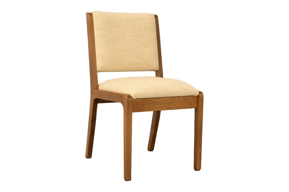 Rustic Hickory Upholstered Dining Chair