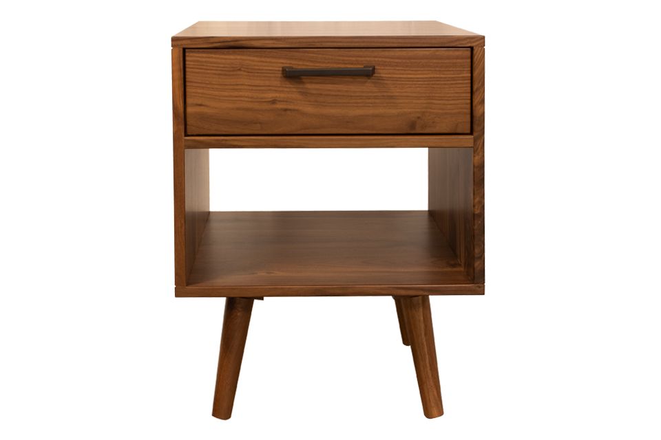 Rustic Walnut End Table